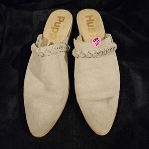 Hush Puppies Women's Tan Braided Mules 8.5